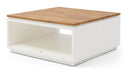 Rivièra Maison Salontafel Lake House Eikenhout, 90 x 90cm - Wit - Vierkant