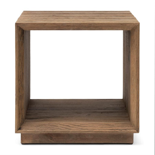 Rivièra Maison Vierkante Bijzettafel Mukaab Eikenhout, 55 x 55cm - Naturel