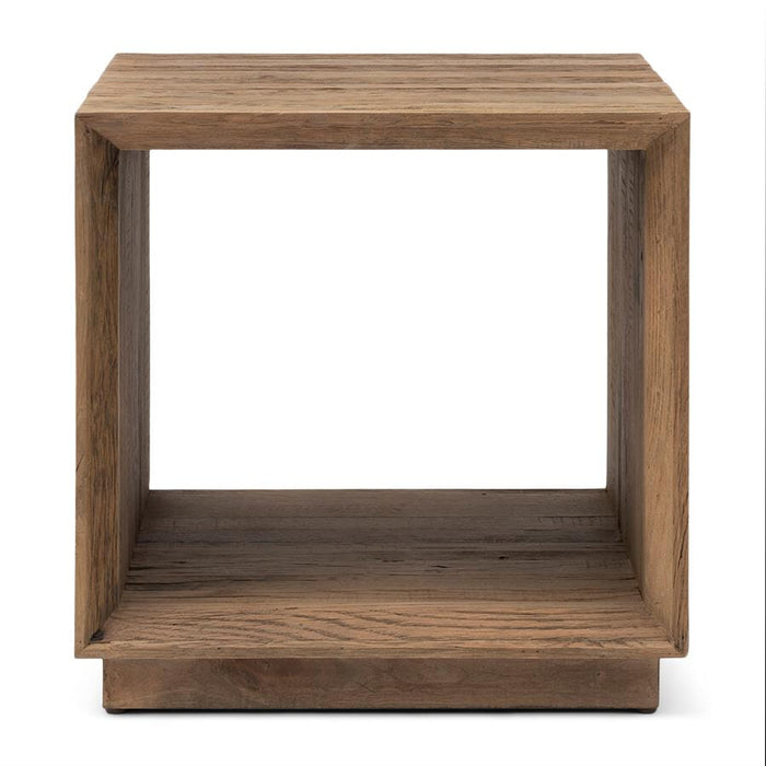 Rivièra Maison Vierkante Bijzettafel Mukaab Eikenhout, 55 x 55cm - Naturel