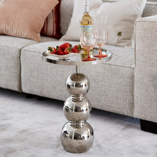 Rivièra Maison Ronde Bijzettafel Élysée 40cm - Zilver - ThatLyfeStyle