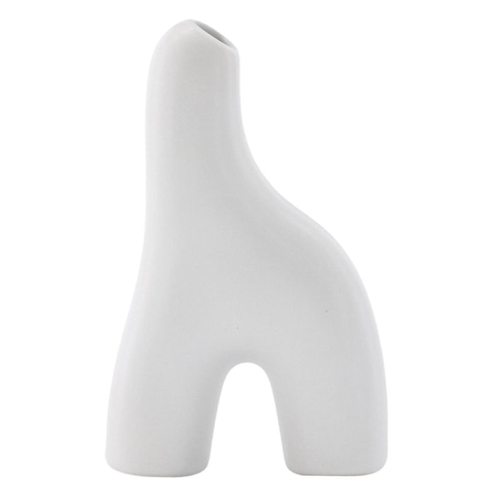 Nest of Nora Keramische vaas - 16 cm - Wit
