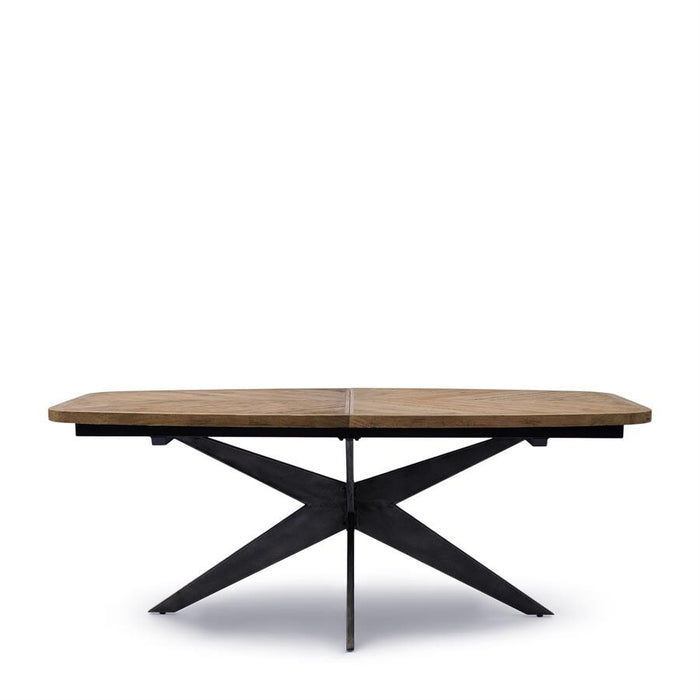 Rivièra Maison Uitschuifbare Eettafel Falcon Crest Eikenhout, 200/300 x 105cm - Naturel - Ovaal