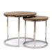 Rivièra Maison Ronde Bijzettafel Soho Iepenhout, Set van 2 stuks - Naturel