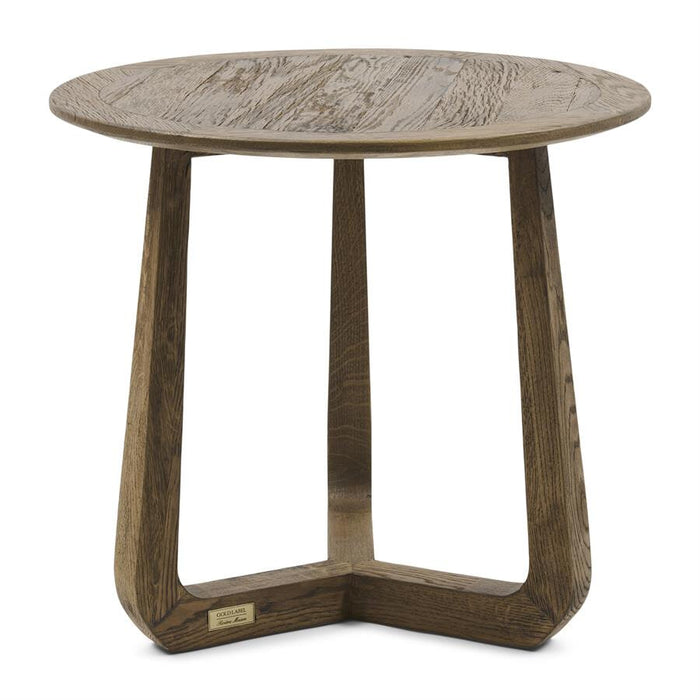 Rivièra Maison Ronde Bijzettafel Miller Eikenhout, 60cm - Bruin