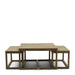 Rivièra Maison Salontafel Harbour Island Eikenhout, Set van 3 stuks - Bruin - Vierkant