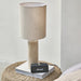 Rivièra Maison Tafellamp Mira Travertin en linnen, 65cm - Beige