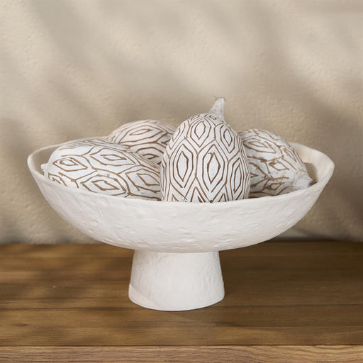 Rivièra Maison Schaal Cavallé Aluminium, 38cm - Wit