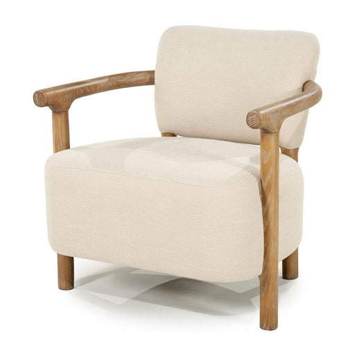 Rivièra Maison Fauteuil Glenn Herringbone Beige en essenhout - Naturel