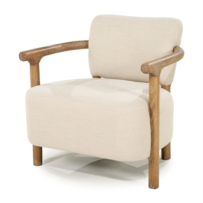 Rivièra Maison Fauteuil Glenn Herringbone Beige en essenhout - Naturel
