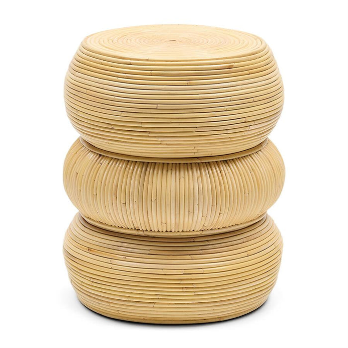 Rivièra Maison Ronde Bijzettafel Tarida Rattan, 40cm - Naturel