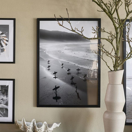 Rivièra Maison Wall Art Salt Wave 70 x 100cm - Zwart / wit