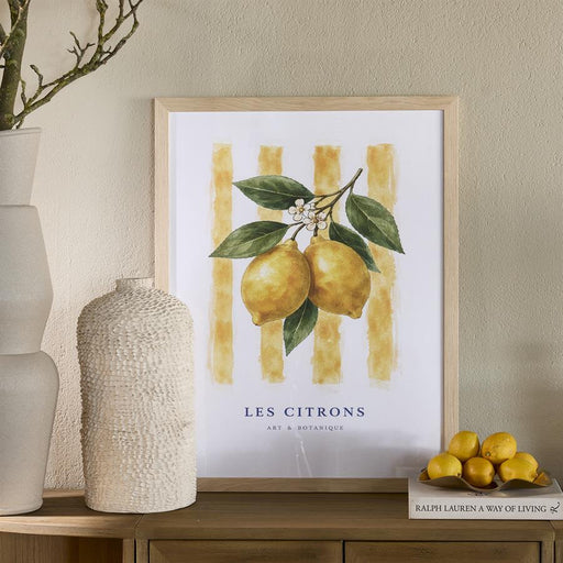 Rivièra Maison Schilderij Les Citrons 85 x 65cm - Geel