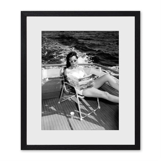 Rivièra Maison Wall Art Azure Cruise 40 x 50cm - Zwart