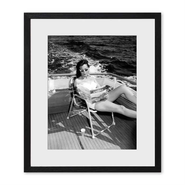 Rivièra Maison Wall Art Azure Cruise 40 x 50cm - Zwart