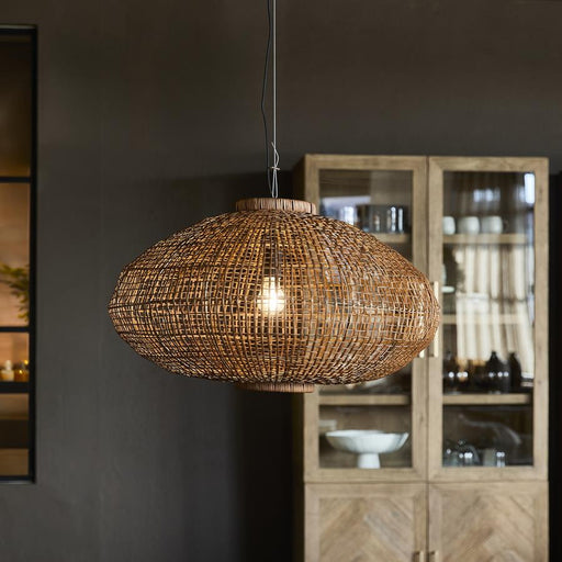 Rivièra Maison Hanglamp Ravello Rattan, 70cm - Bruin