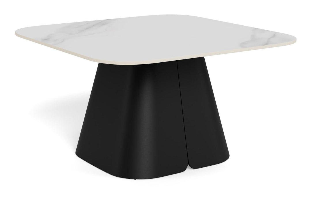 Bendt Salontafel Maryl Marmerlook, 80 x 80cm - Wit - Vierkant - ThatLyfeStyle