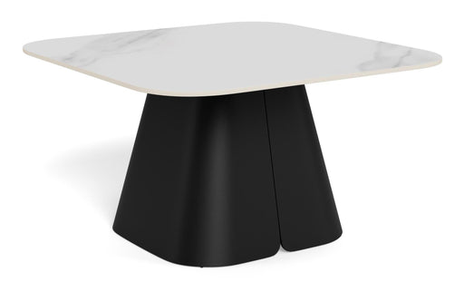 Bendt Salontafel Maryl Marmerlook, 80 x 80cm - Wit - Vierkant - ThatLyfeStyle