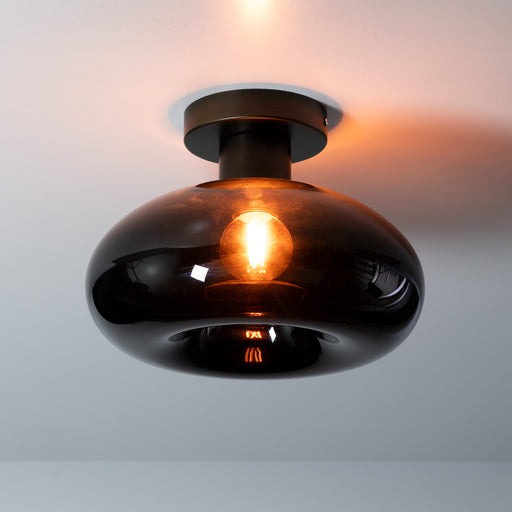 LifestyleFurn Plafondlamp Montrell Glas - Brons/Bruin