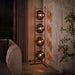 LifestyleFurn Vloerlamp Montrell 4-lamps - Bruin
