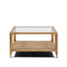 Rivièra Maison Vierkante Salontafel Veneto Gerecycled eikenhout & Glas, 80 x 80cm - Naturel