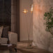LifestyleFurn Vloerlamp Faiga Glas en beige metaal, 2-lamps