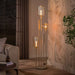 LifestyleFurn Vloerlamp Faiga Glas en beige metaal, 2+3-lamps