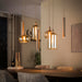 LifestyleFurn Hanglamp Faiga Glas en beige metaal, 4+3-lamps