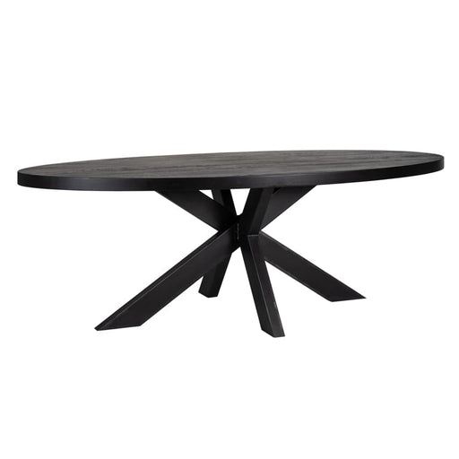Richmond Ovale Eettafel Watson Eiken - Zwart - Ovaal