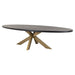 Richmond Ovale Eettafel Watson Eiken - Zwart/Goud - Ovaal