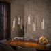 LifestyleFurn Hanglamp Denese 5+4-lamps - Amber/Beige