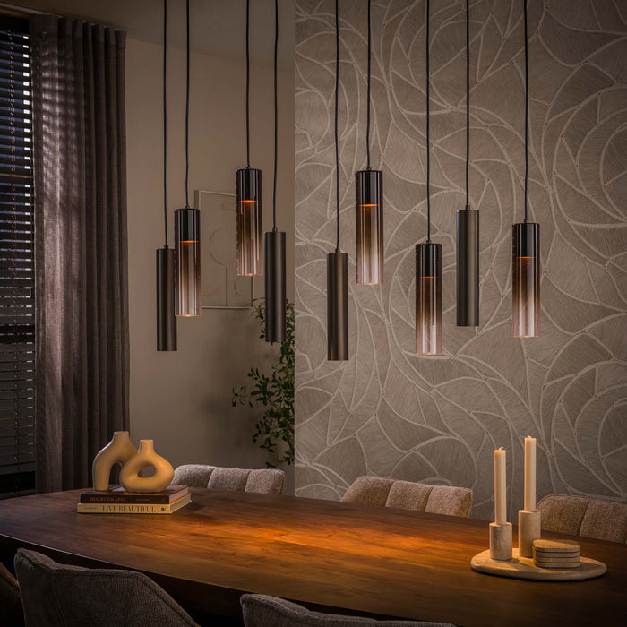 LifestyleFurn Hanglamp Denese 5+4-lamps - Bruin