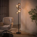 LifestyleFurn Vloerlamp Kaylene 6-lamps - Zwart