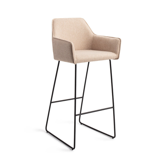 Jesper Home Barkruk Hofu Slide Black - Wild Walnut (zithoogte 75cm)