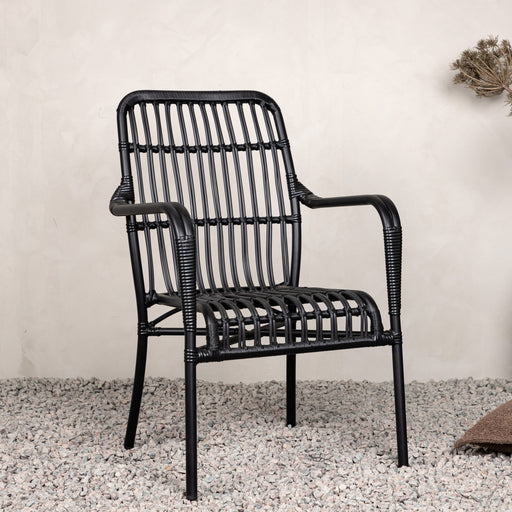Nohr Outdoor Loungestoel Aeisha Rotan - Zwart - ThatLyfeStyle