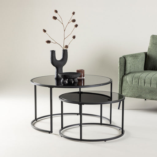Nohr Ronde Salontafel Quan Set van 2 stuks - Zwart