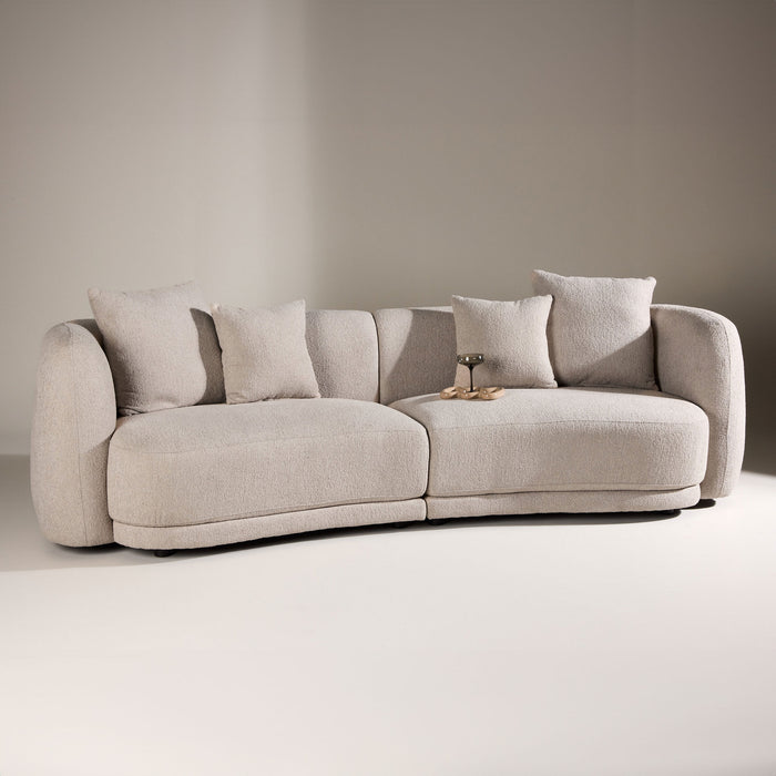 Nohr 3-zits Bank Macrina Bouclé, 268cm - Beige