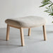 Nohr Hocker Shanthi Rubberhout en stof - Beige