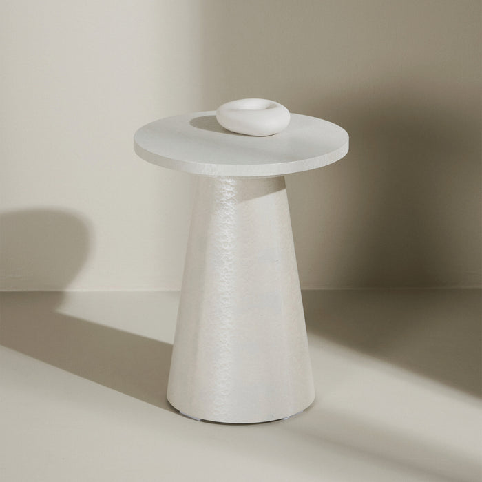 Nohr Ronde Bijzettafel Mikeisha 35cm - Glossy Wit