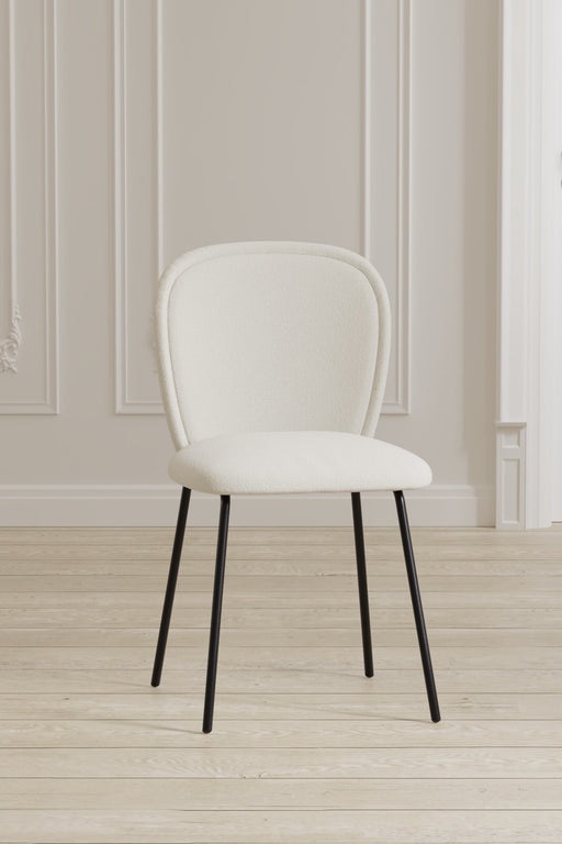 Nohr Eetkamerstoel Brannigan Velvet - Crème - ThatLyfeStyle