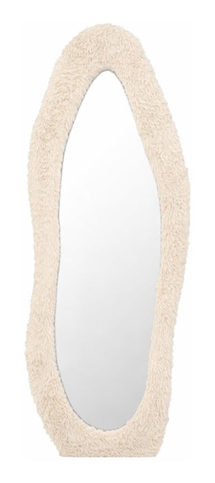 Nohr Organische Spiegel Jacquana Teddy stof, 160 x 60cm - BEIGE - Ovaal - Passpiegel