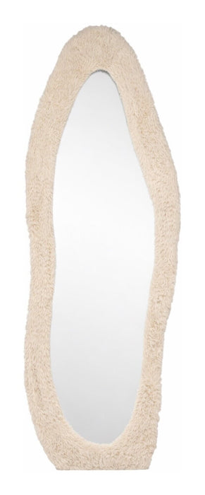 Nohr Organische Spiegel Jacquana Teddy stof, 193 x 67cm - BEIGE - Ovaal - Passpiegel