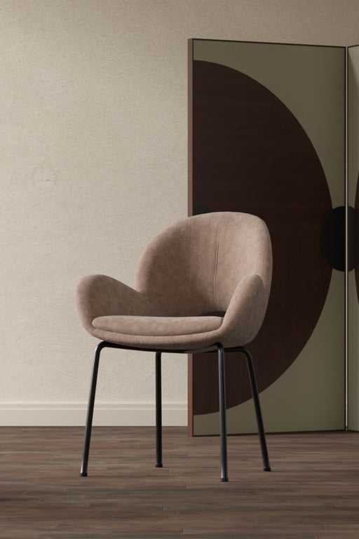 Nohr Eetkamerstoel Chelci Velvet - Bruin - ThatLyfeStyle