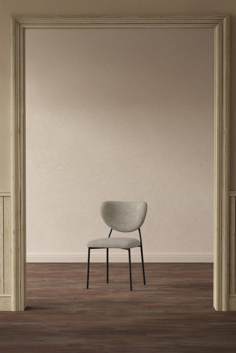 Nohr Eetkamerstoel Ryheem Velvet - Beige - ThatLyfeStyle