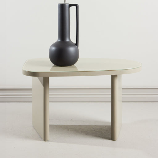 Nohr Organische Bijzettafel Jenea Glas en MDF, 70 x 45cm - Beige