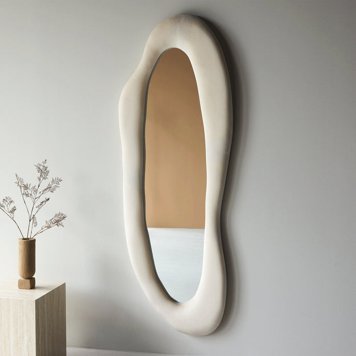 Nohr Organische Spiegel Anahita Velvet, 185 x 66cm - Beige - Passpiegel