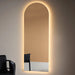 Nohr Gebogen Spiegel Maida Met LED-verlichting, 185 x 70cm - Zilver - Ovaal - Passpiegel