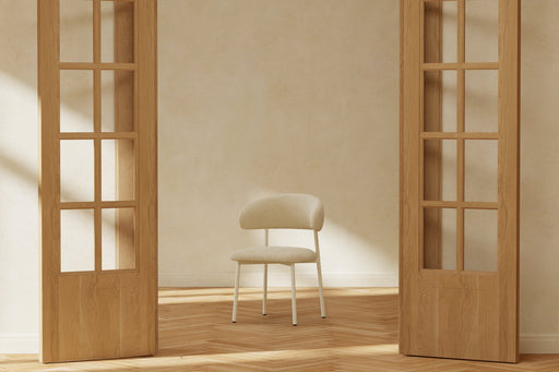 Nohr Eetkamerstoel Clarinda Bouclé - Beige - ThatLyfeStyle