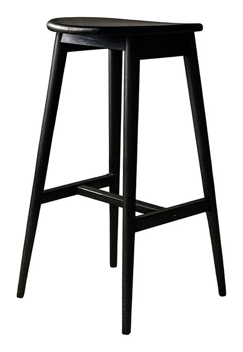 Nohr Barkruk Sharnita Hout - Zwart (zithoogte 77cm)