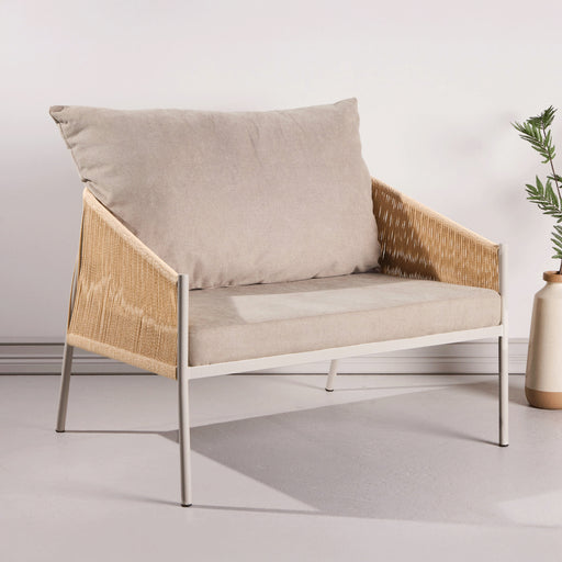 Nohr Fauteuil Lynden Linnenlook en touw - Beige