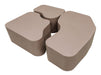 Nohr Organische Salontafel Tri Set van 3 stuks - Bruin